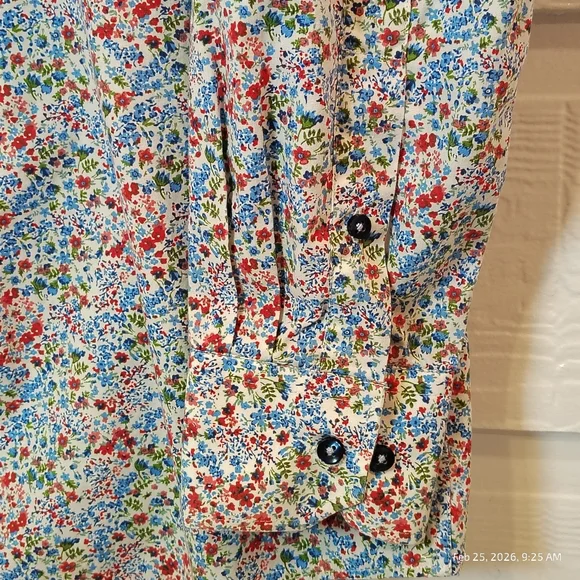 Suitor Easy Care Fitted Floral Print Long Sleeve Button Up Men 38-14 1/2 /32 - Picture 5 of 6